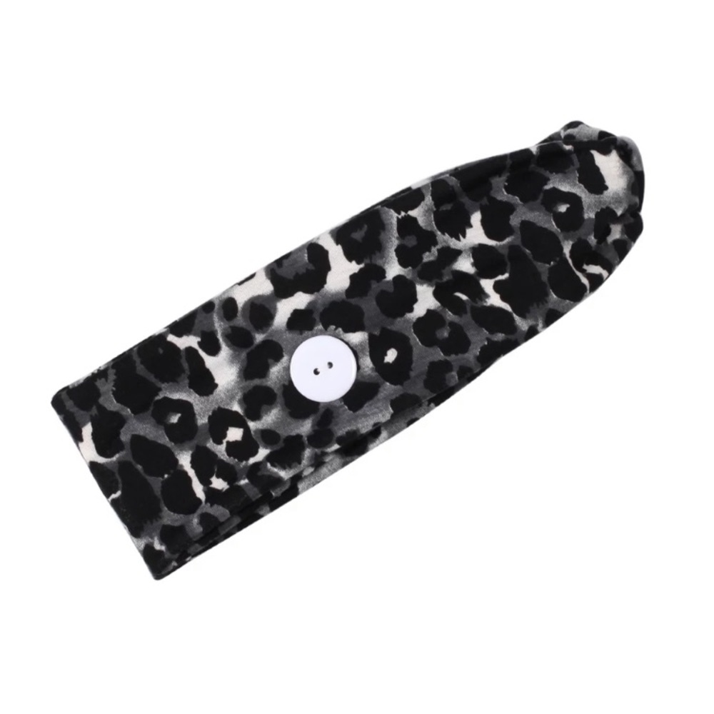 4 BOHO CHEETAH HEADBANDS w/ BUTTONS - Picture 11 of 13